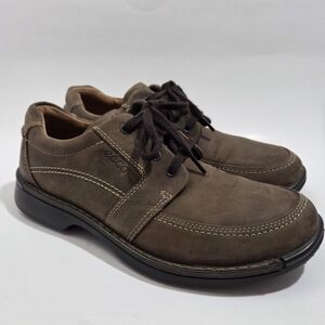 ECCO Men's Fusion II Tie- Cocoa Brown Leather Oxfords 9